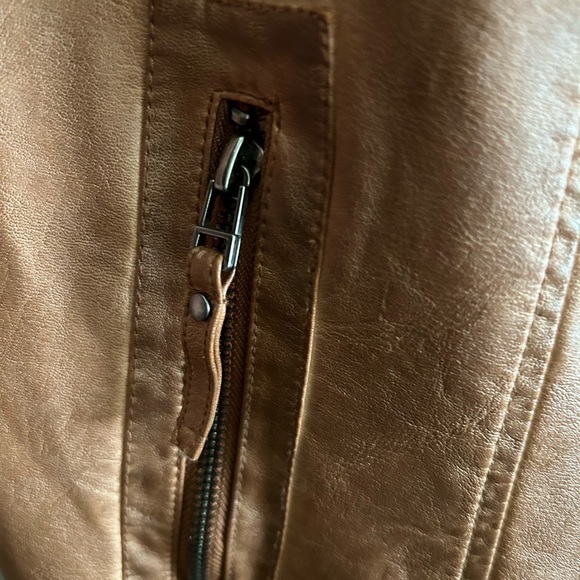 MAX STUDIO Faux Leather Coat new with tags large - Picture 6 of 14